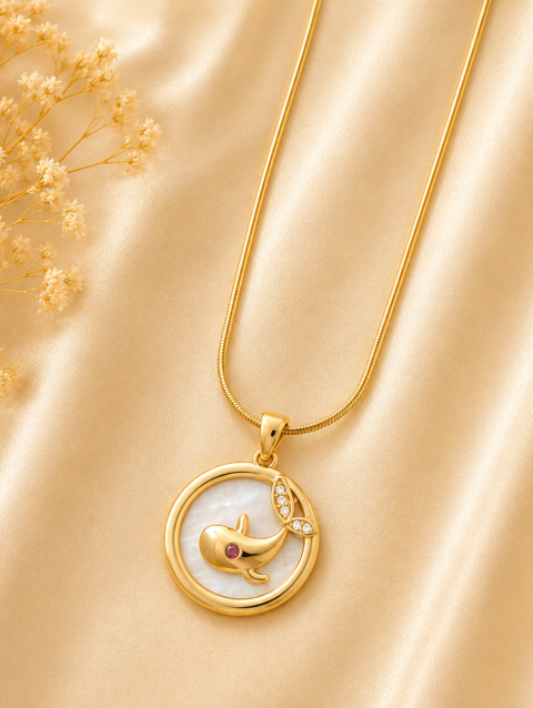 White Dolphin pendant A3DCHjun004