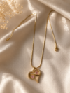Pink Heart Antitarnish chain