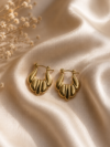 Golden Petal Sculpt Hoops