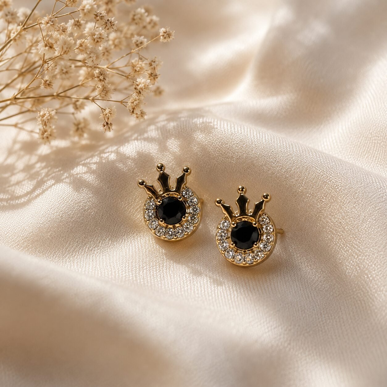 Royal Noir Crown Studs Royal Noir Crown Studs
