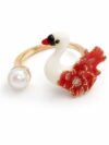 Pearl Swan Antitarnish ring