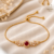 Ruby Floral Adjustable Bracelet