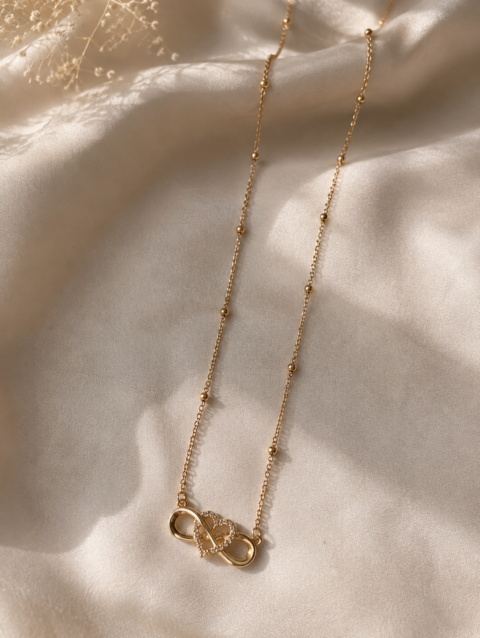 Heart infinity Antitarnish chain
